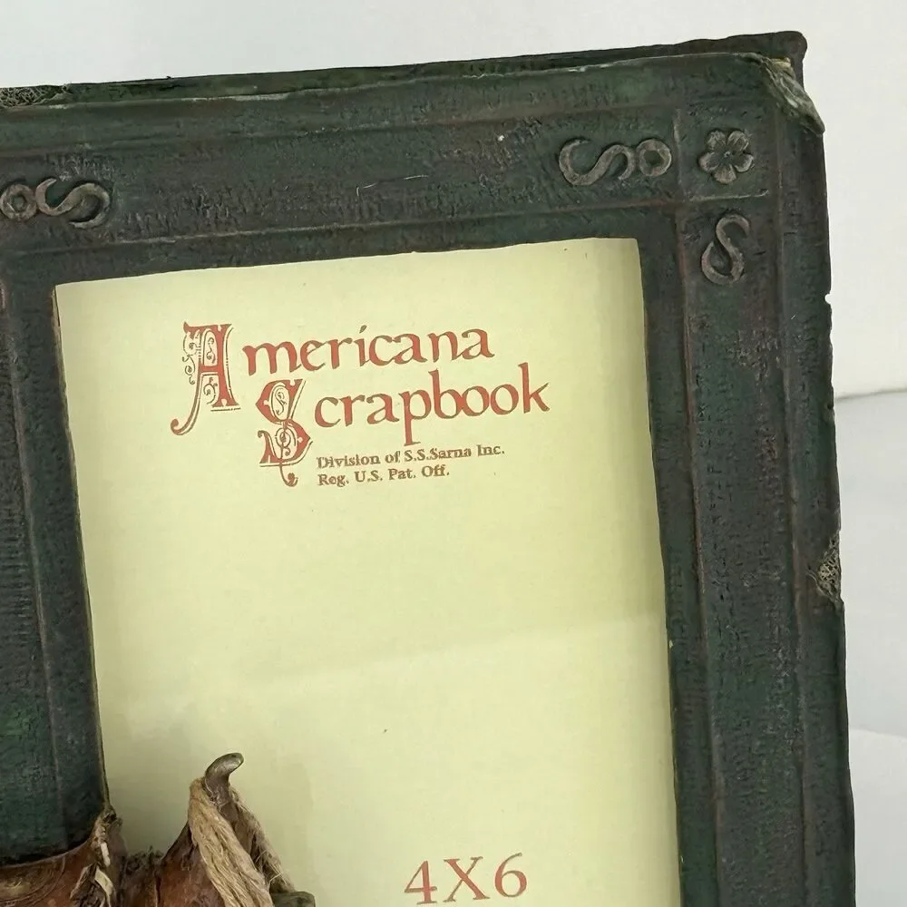 Saddle 3D Picture Frame Cowboy Western Easel 4 X 6” SS Sarna Horse Ranch Vtg 90s